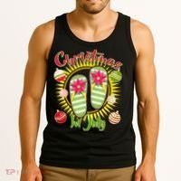 Christmas In July Summer Flip Flops Tank Top thumb 3