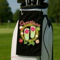 Christmas In July Summer Flip Flops Golf Towel thumb 2
