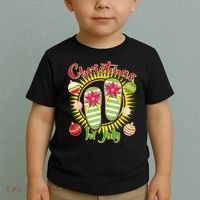 Christmas In July Summer Flip Flops Toddler T-Shirt thumb 2