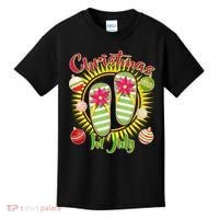 Christmas In July Summer Flip Flops Kids T-Shirt thumb 0