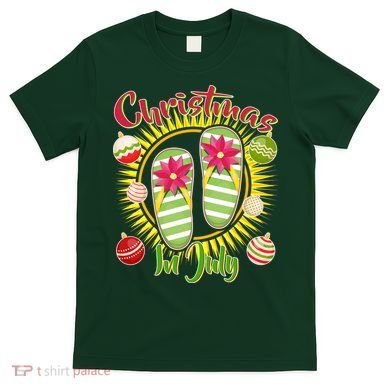 Christmas In July Summer Flip Flops T-Shirt
