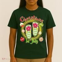 Christmas In July Summer Flip Flops T-Shirt thumb 4