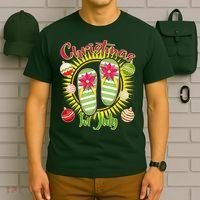 Christmas In July Summer Flip Flops T-Shirt thumb 6