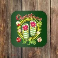 Christmas In July Summer Flip Flops Coaster thumb 0