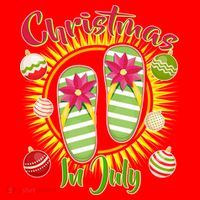 Christmas In July Summer Flip Flops Santa Hat thumb 1