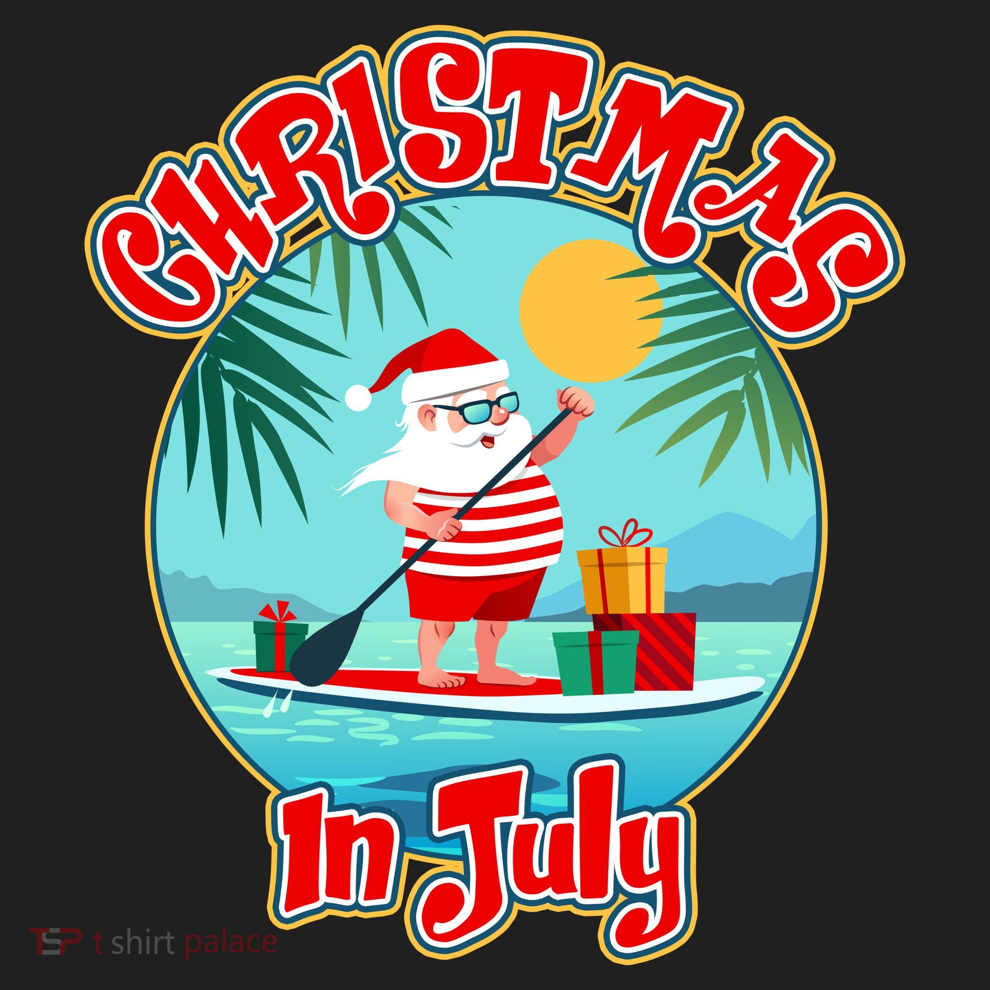 Christmas In July Surfer Santa Claus  Beanie