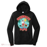 Christmas In July Surfer Santa Claus  Women's Hoodie thumb 0