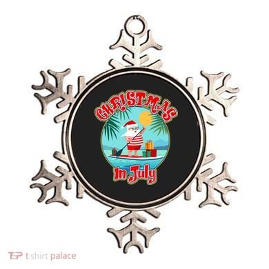 Christmas In July Surfer Santa Claus  Ornament