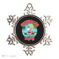 Christmas In July Surfer Santa Claus  Ornament thumb 0