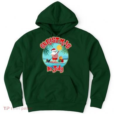 Christmas In July Surfer Santa Claus  Hoodie