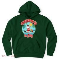 Christmas In July Surfer Santa Claus  Hoodie thumb 0