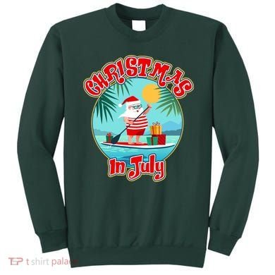 Christmas In July Surfer Santa Claus  Sweatshirt