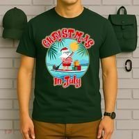 Christmas In July Surfer Santa Claus  T-Shirt thumb 6