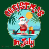 Christmas In July Surfer Santa Claus  Coaster thumb 2
