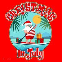 Christmas In July Surfer Santa Claus  Santa Hat thumb 1