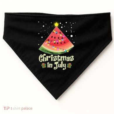 Christmas In July Watermellon Tree USA-Made Doggie Bandana