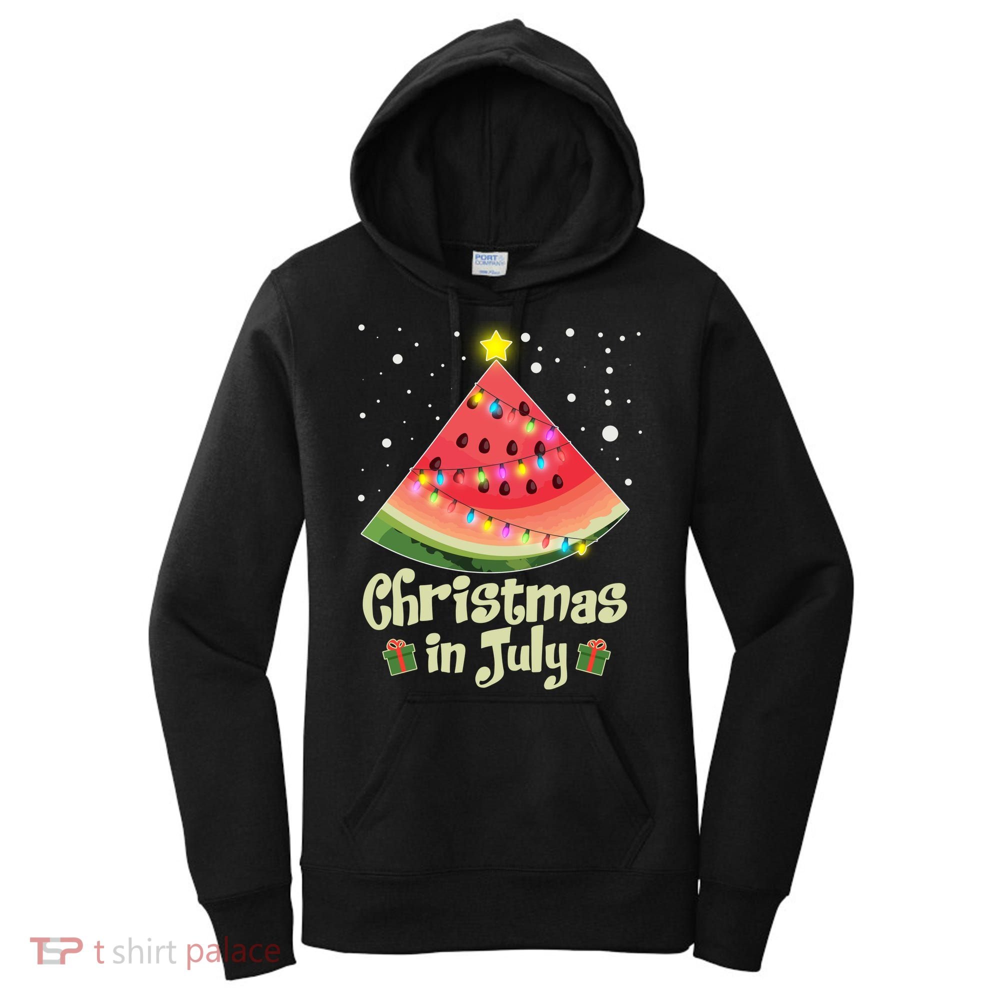Christmas In July Watermellon Tree Women's Hoodie