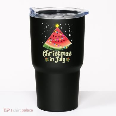 Christmas In July Watermellon Tree Tumbler