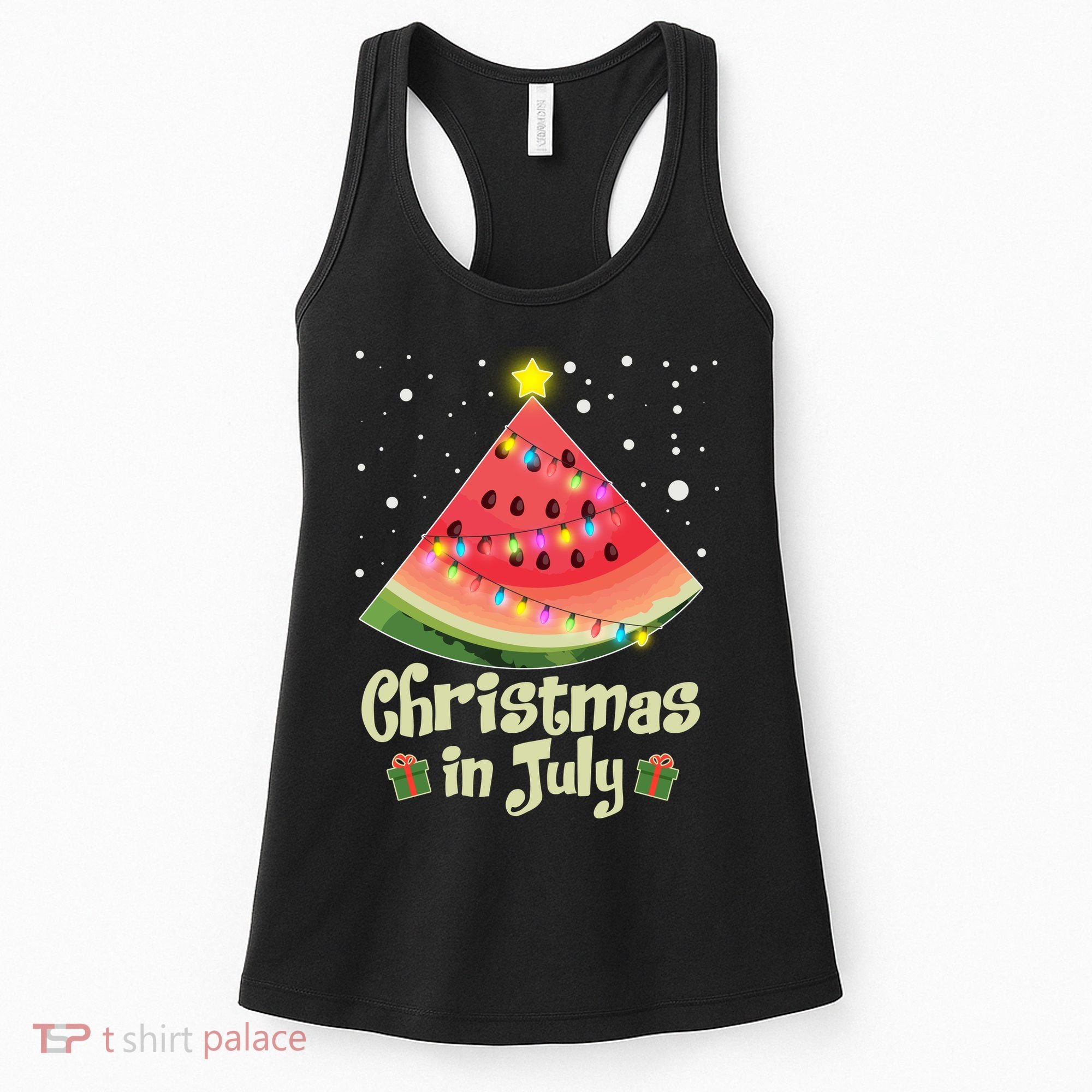 Christmas In July Watermellon Tree Women's Tank Top