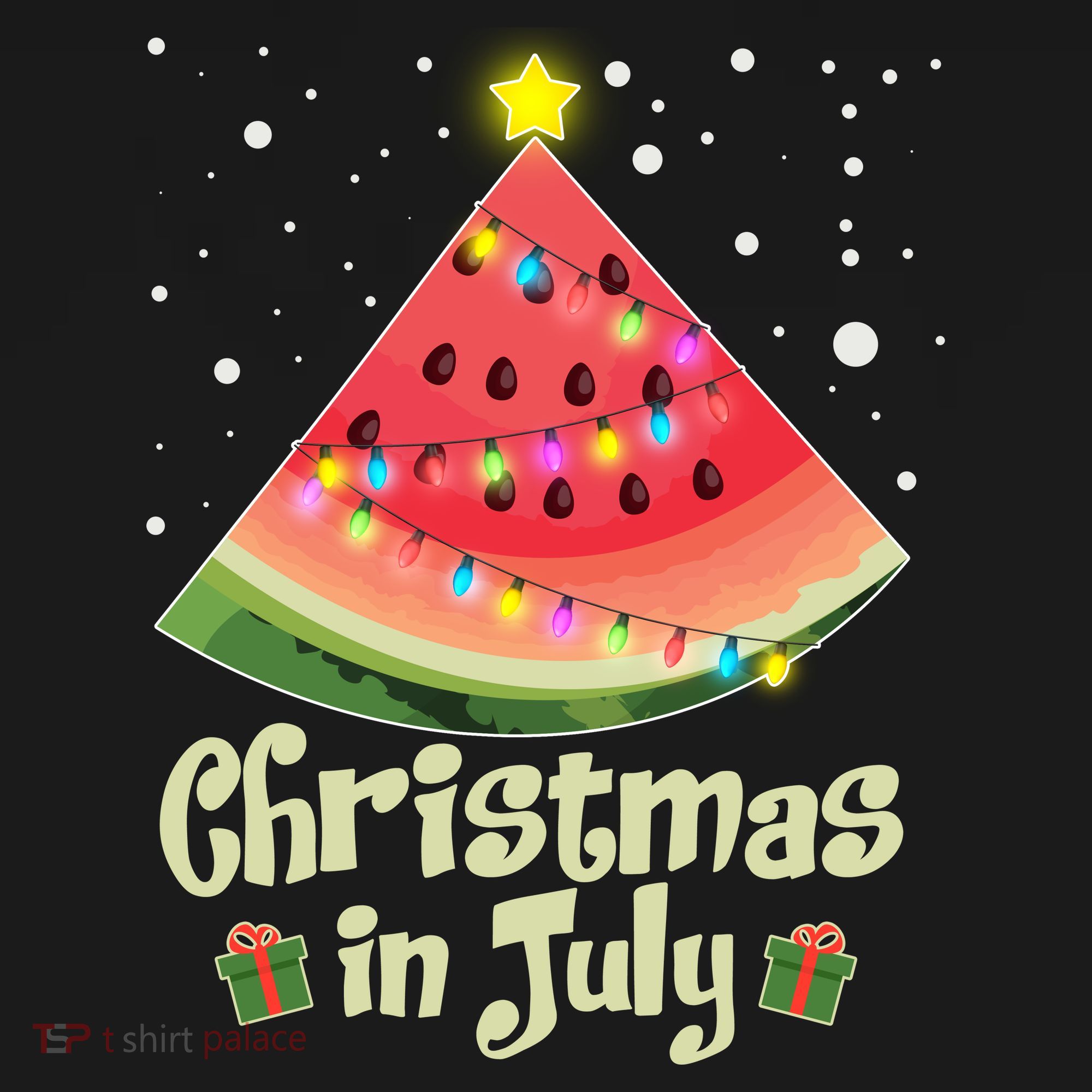 Christmas In July Watermellon Tree Baby Bodysuit