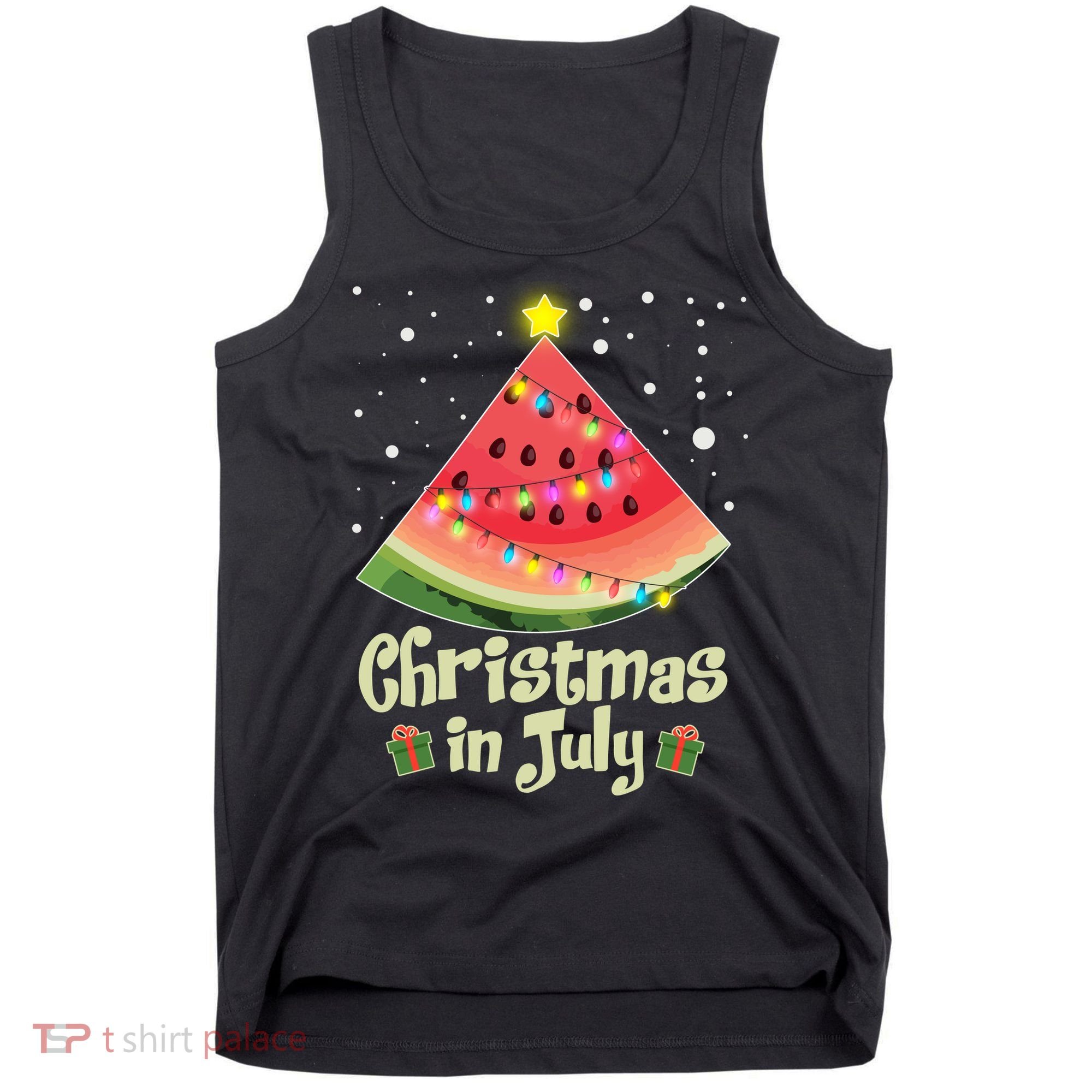 Christmas In July Watermellon Tree Tank Top