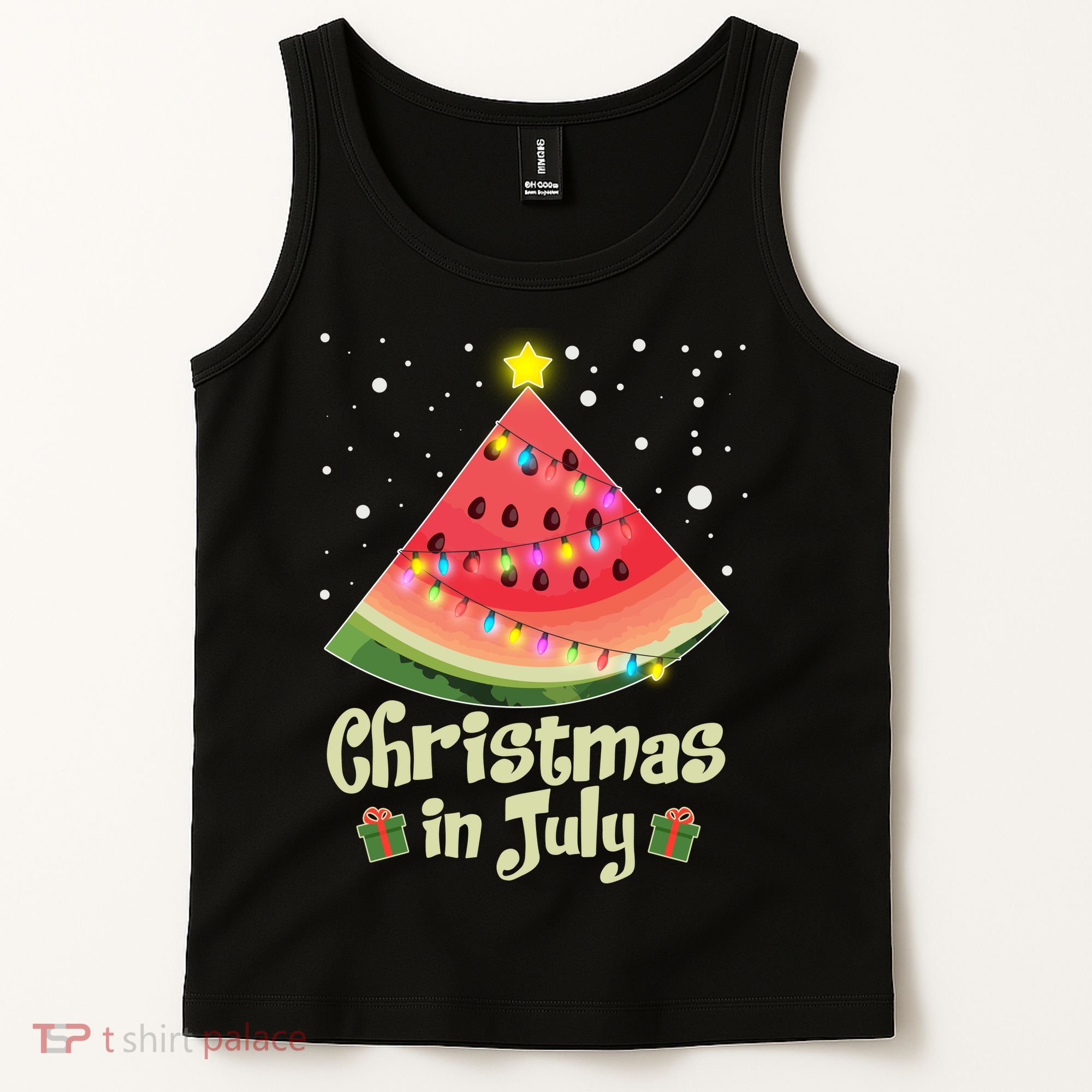 Christmas In July Watermellon Tree Tank Top