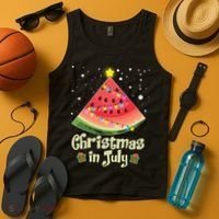 Christmas In July Watermellon Tree Tank Top thumb 4