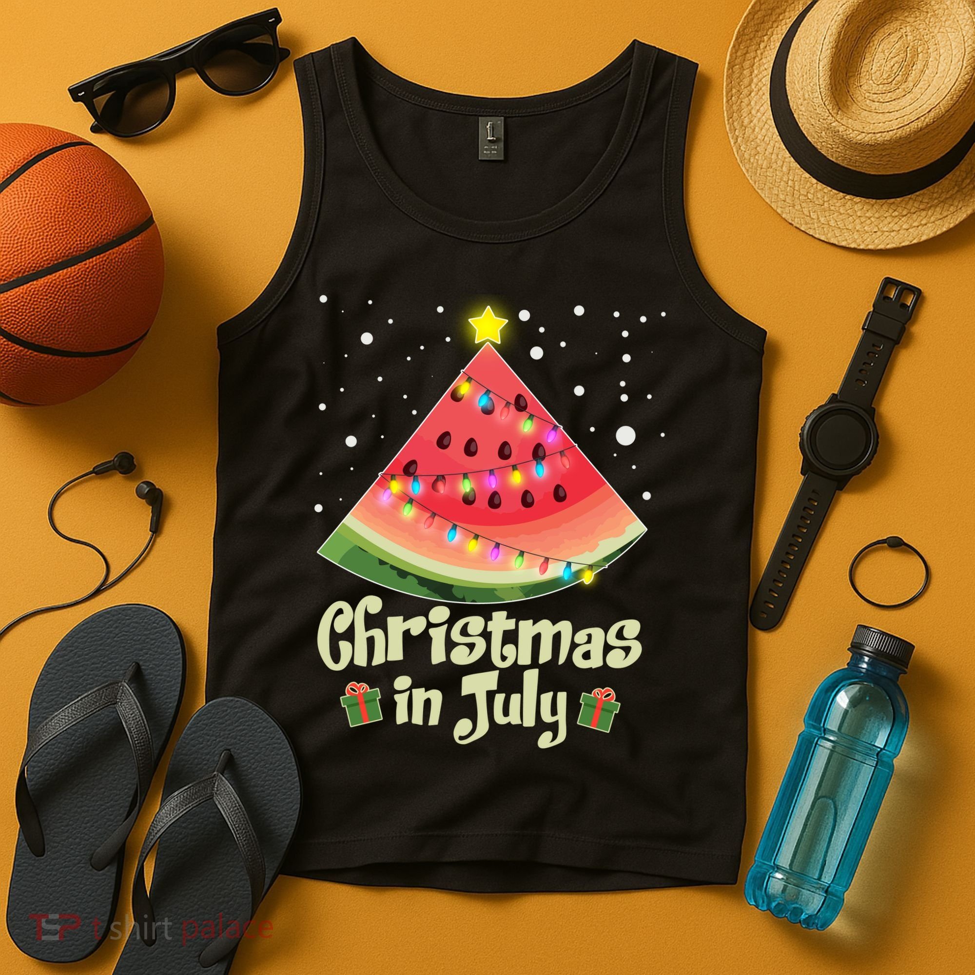 Christmas In July Watermellon Tree Tank Top