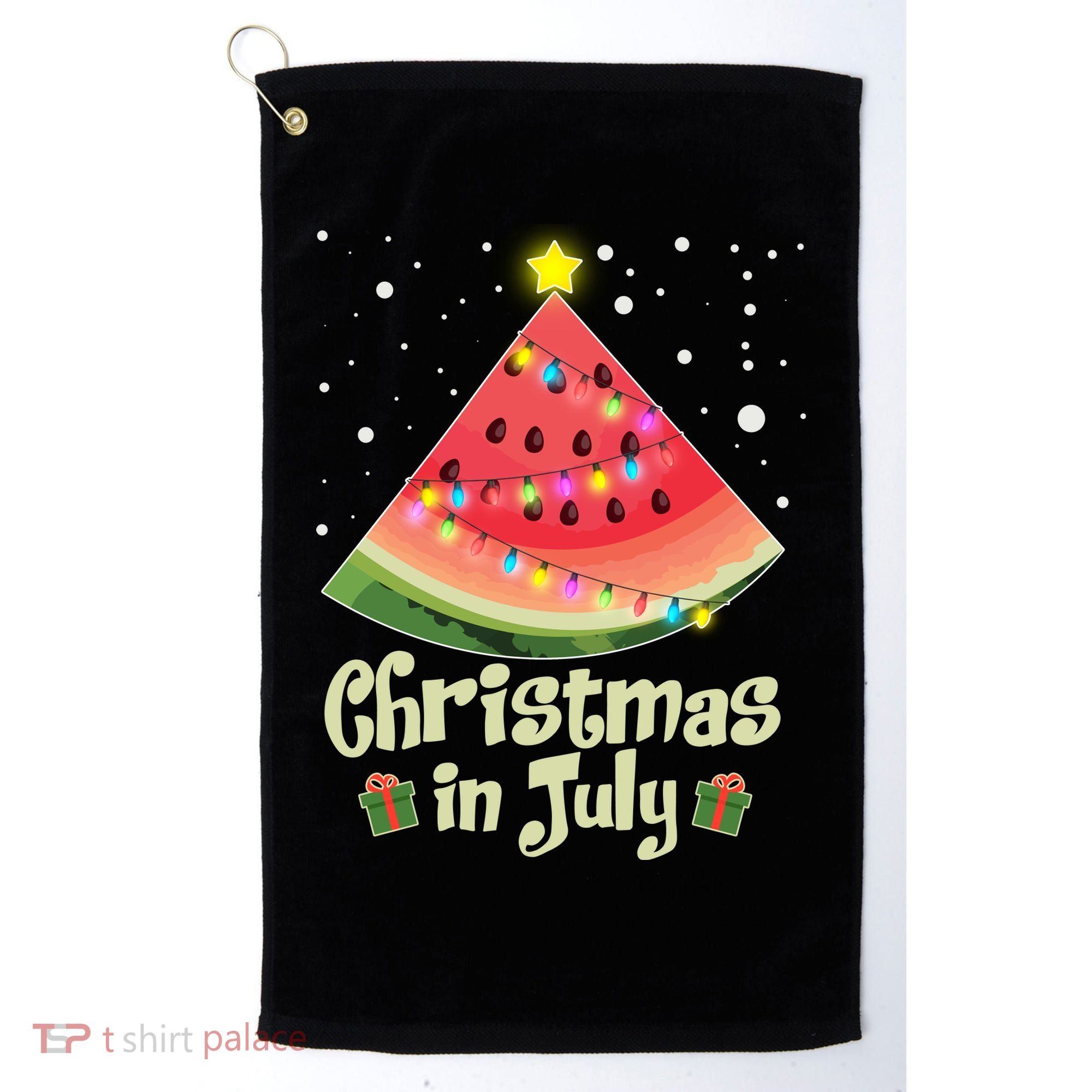 Christmas In July Watermellon Tree Golf Towel
