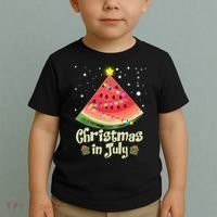Christmas In July Watermellon Tree Toddler T-Shirt thumb 2