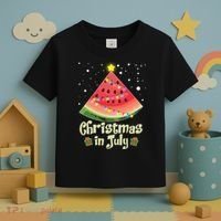 Christmas In July Watermellon Tree Toddler T-Shirt thumb 3