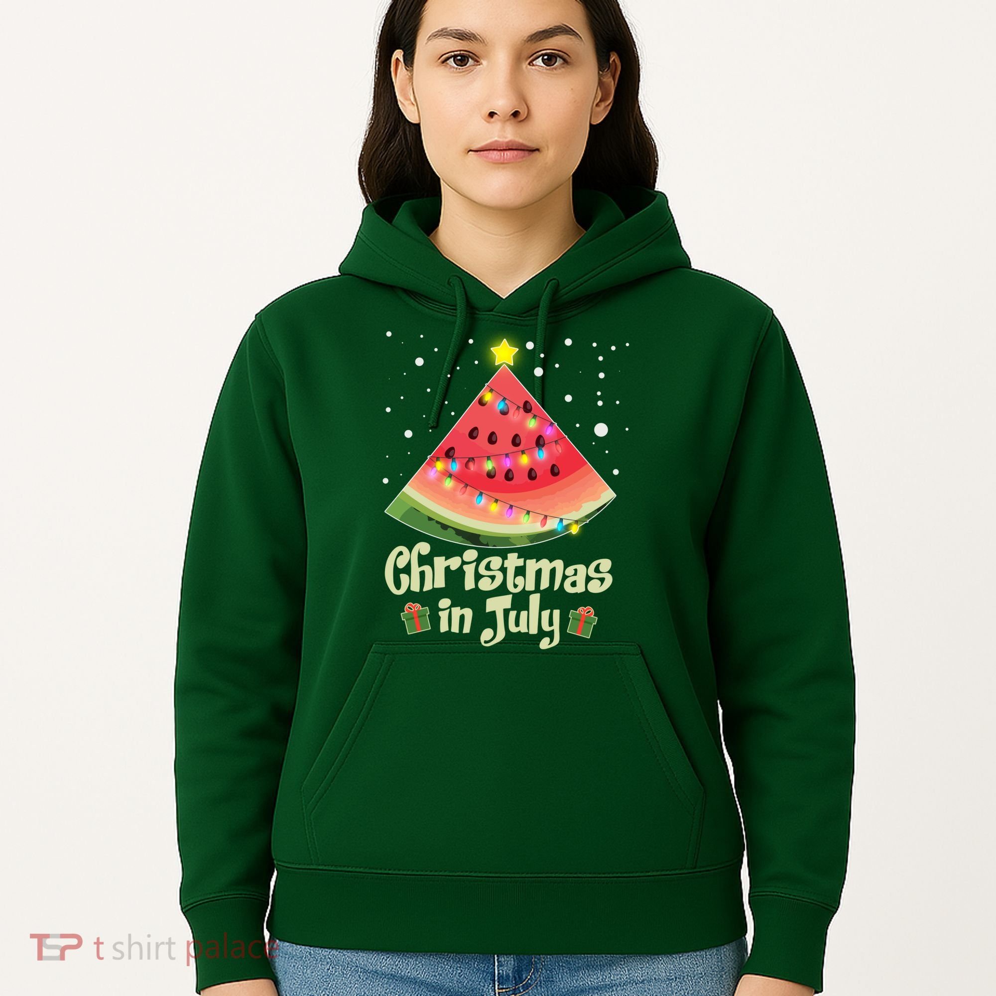 Christmas In July Watermellon Tree Hoodie