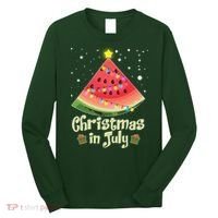 Christmas In July Watermellon Tree Long Sleeve Shirt thumb 0