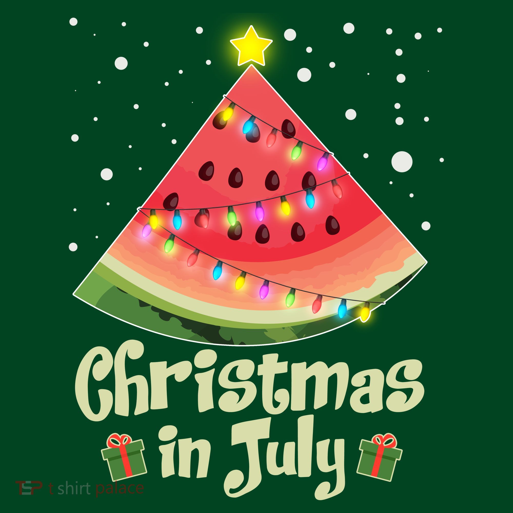 Christmas In July Watermellon Tree T-Shirt