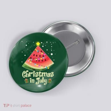 Christmas In July Watermellon Tree Button