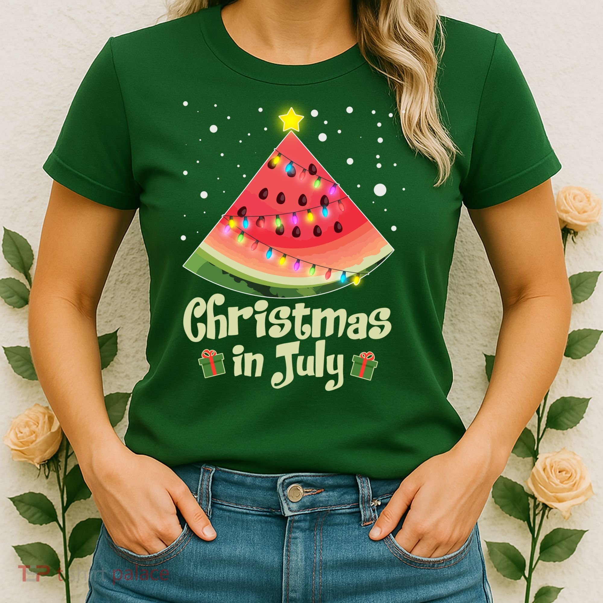 Christmas In July Watermellon Tree Women's T-Shirt