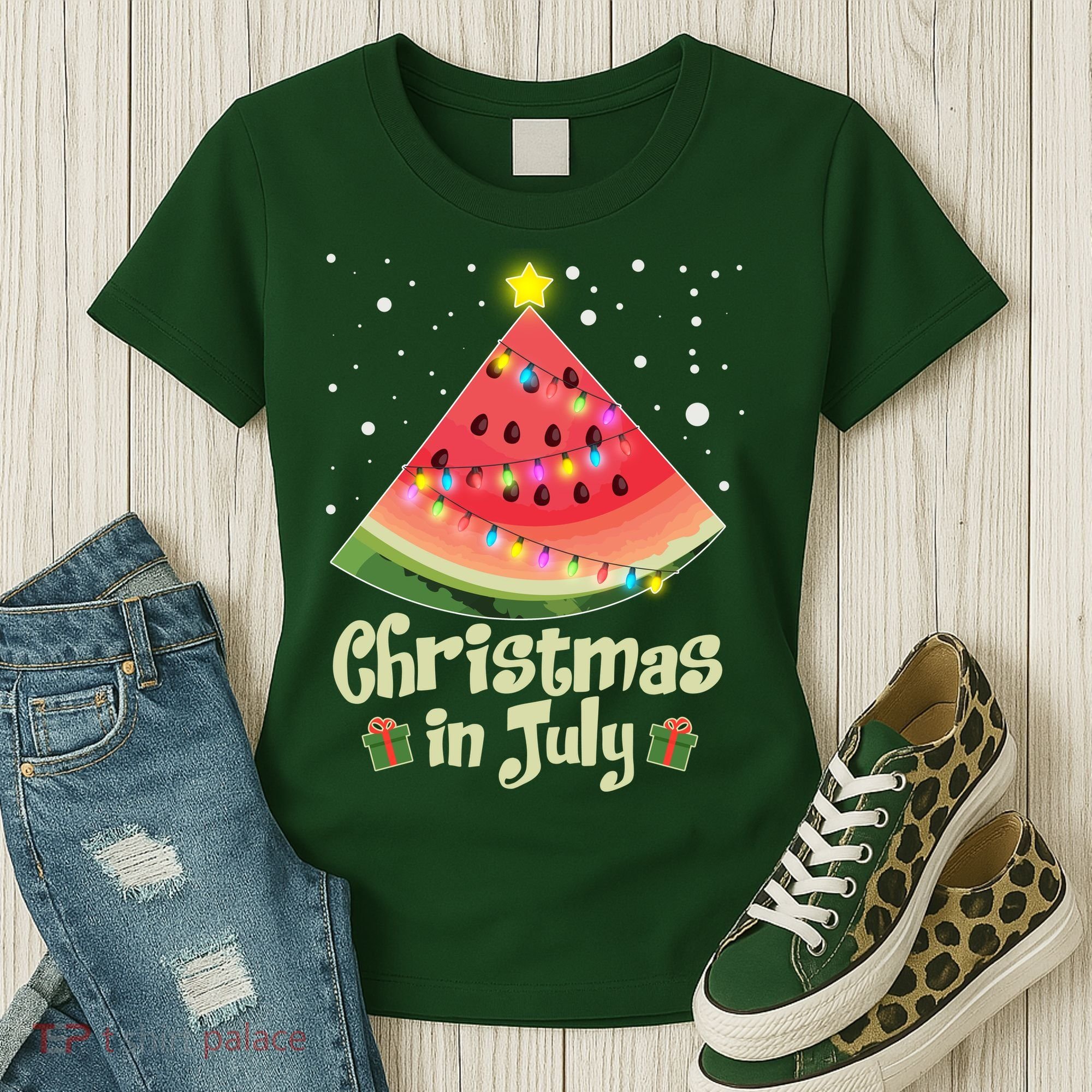 Christmas In July Watermellon Tree Women's T-Shirt