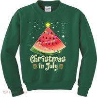 Christmas In July Watermellon Tree Kids Sweatshirt thumb 0