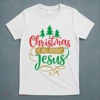 Christmas Is All About Jesus Birthday Christian T-Shirt thumb 5