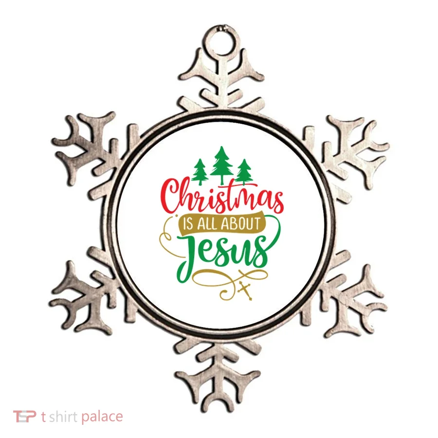 Christmas Is All About Jesus Birthday Christian Ornament