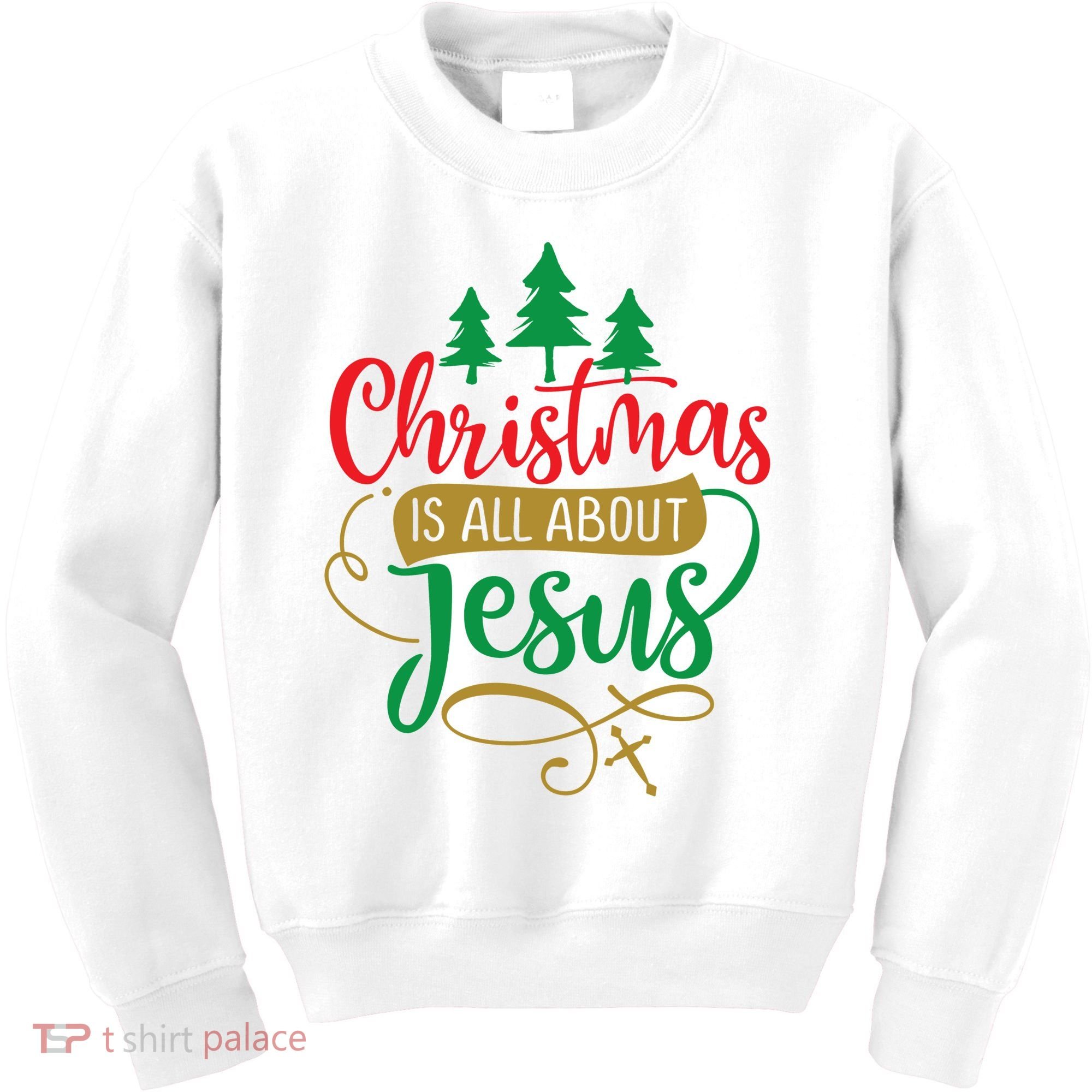 Christmas Is All About Jesus Birthday Christian Kids Sweatshirt