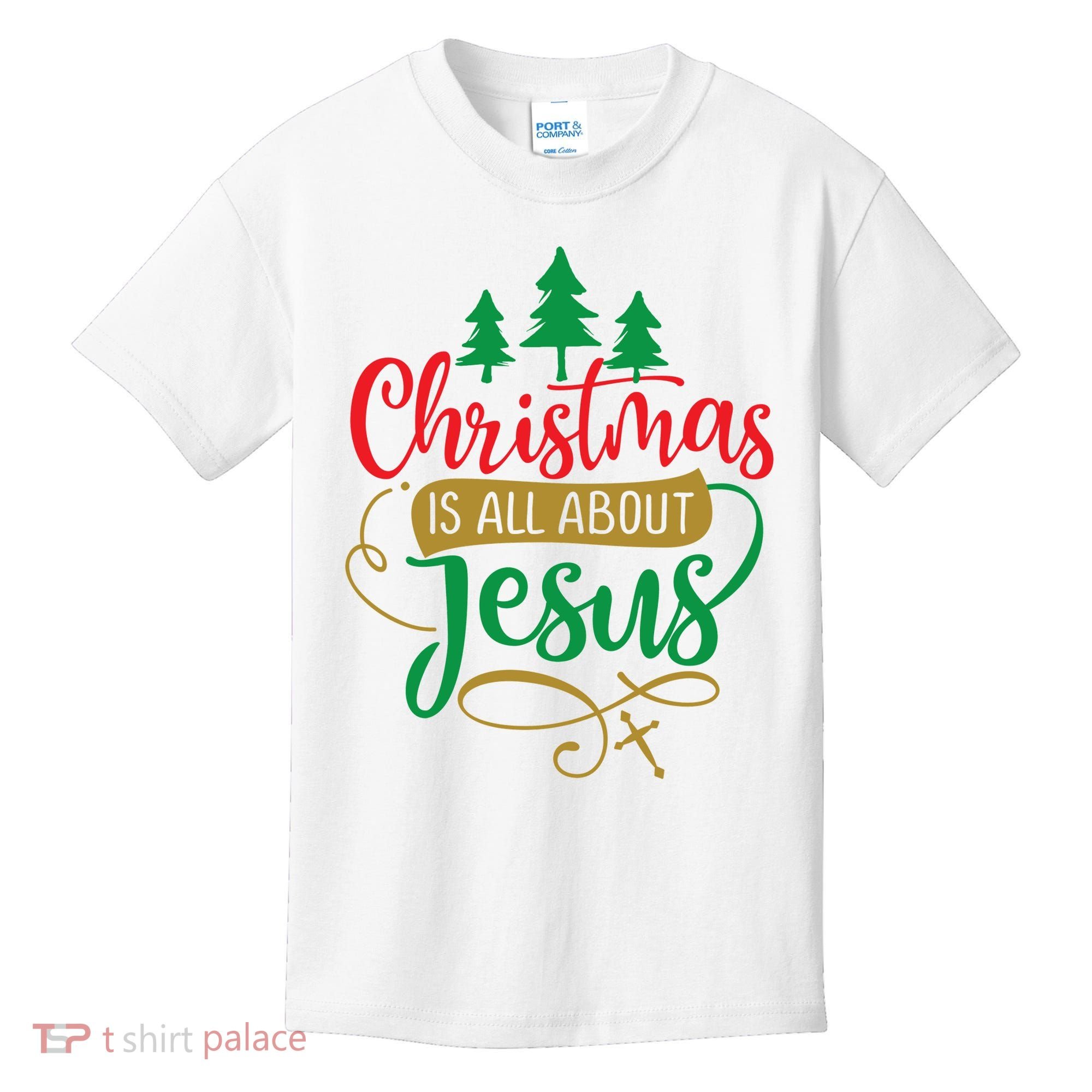 Christmas Is All About Jesus Birthday Christian Kids T-Shirt