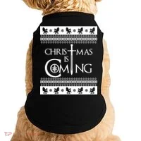 Christmas Is Coming Ugly Doggie Tank thumb 0