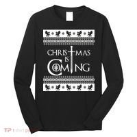 Christmas Is Coming Ugly Long Sleeve Shirt thumb 0