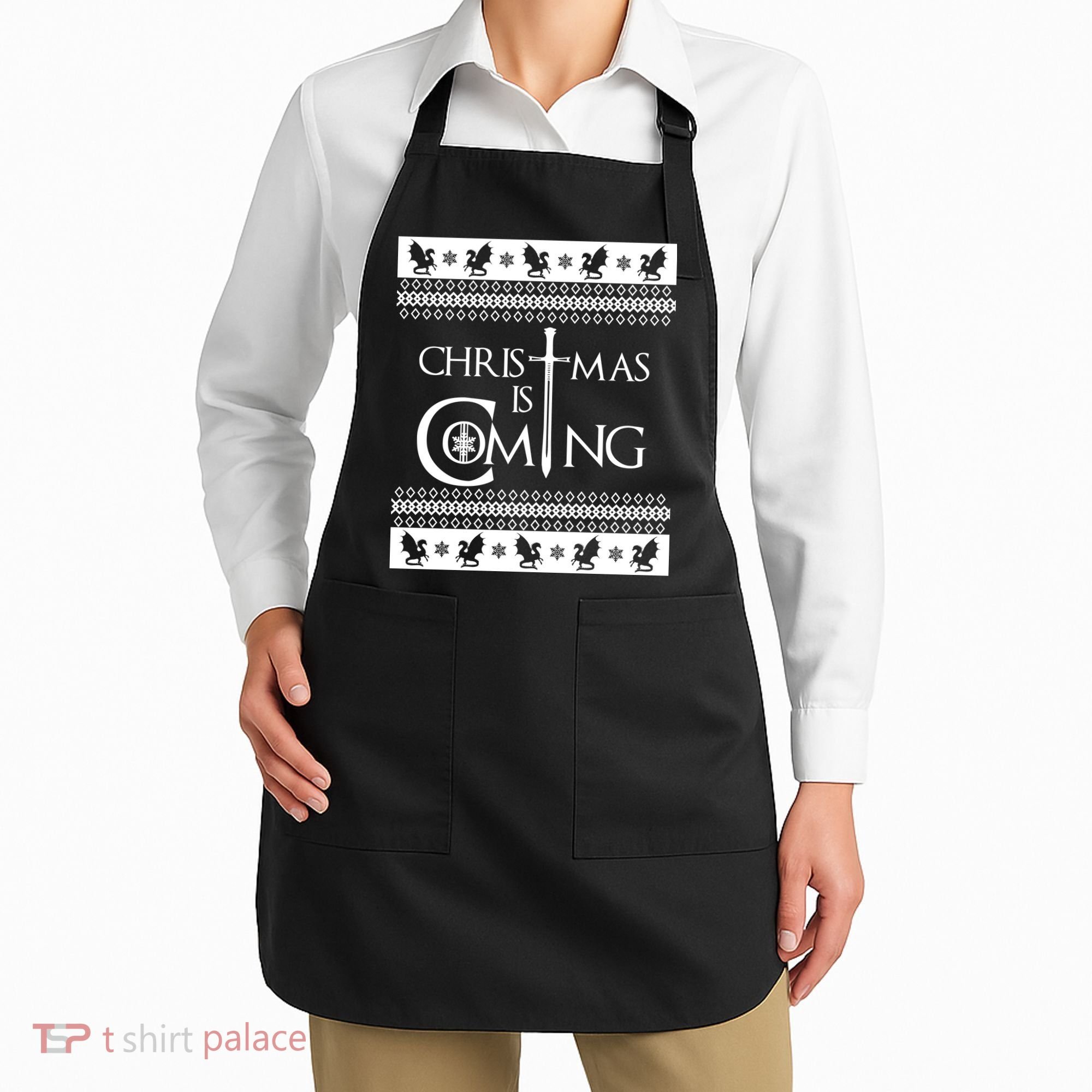 Christmas Is Coming Ugly Apron