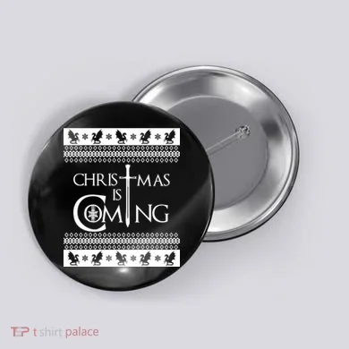 Christmas Is Coming Ugly Button