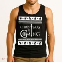 Christmas Is Coming Ugly Tank Top thumb 3