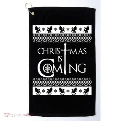 Christmas Is Coming Ugly Golf Towel