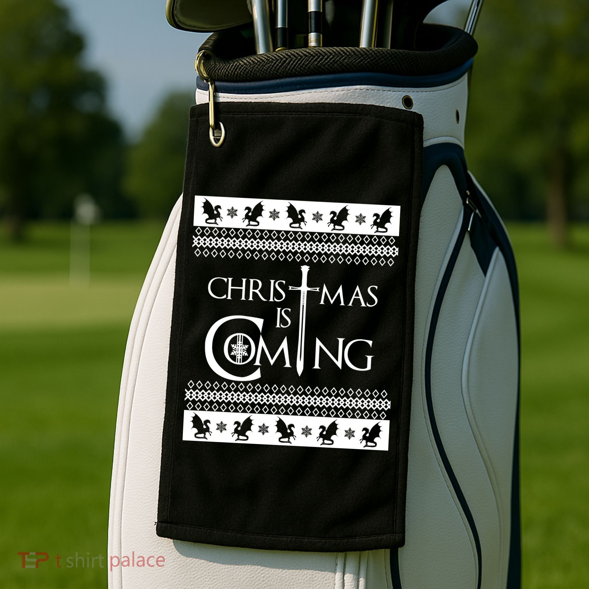 Christmas Is Coming Ugly Golf Towel