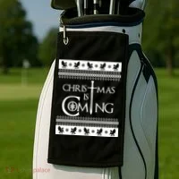 Christmas Is Coming Ugly Golf Towel thumb 2
